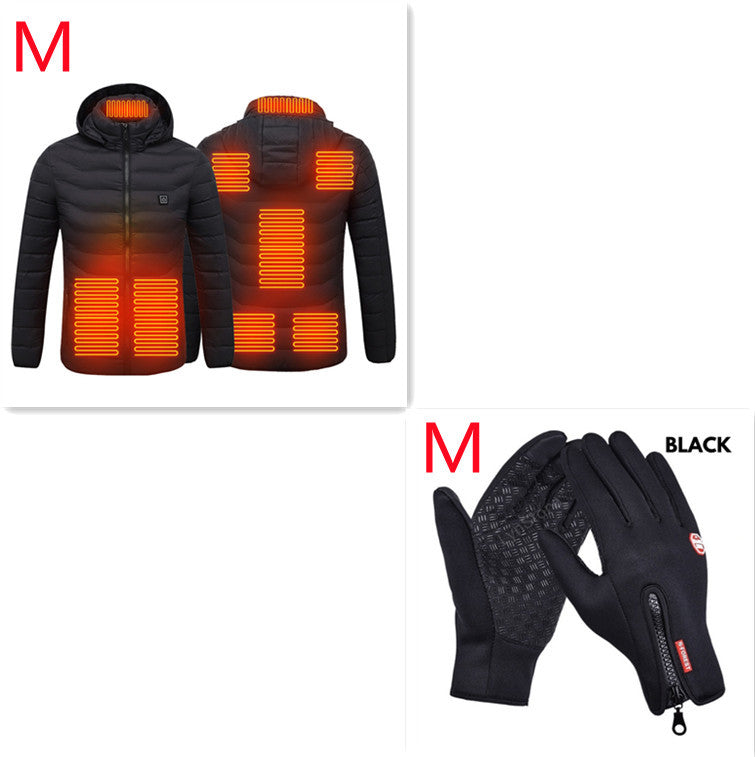 Men’s USB Heated Jacket – Electric Cotton Thermal Coat with Heating Vest for Winter Warmth & Outdoor Comfort LONDYN UPBRINGING