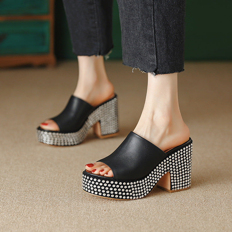 Women's Platform Sandals: High Heel Chunky Block Heels LONDYN UPBRINGING