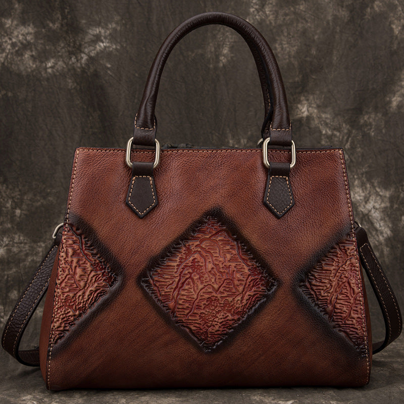 Top-Layer Cowhide Retro Handbag for Women – European & American Fashion Casual Shoulder Bag LONDYN UPBRINGING