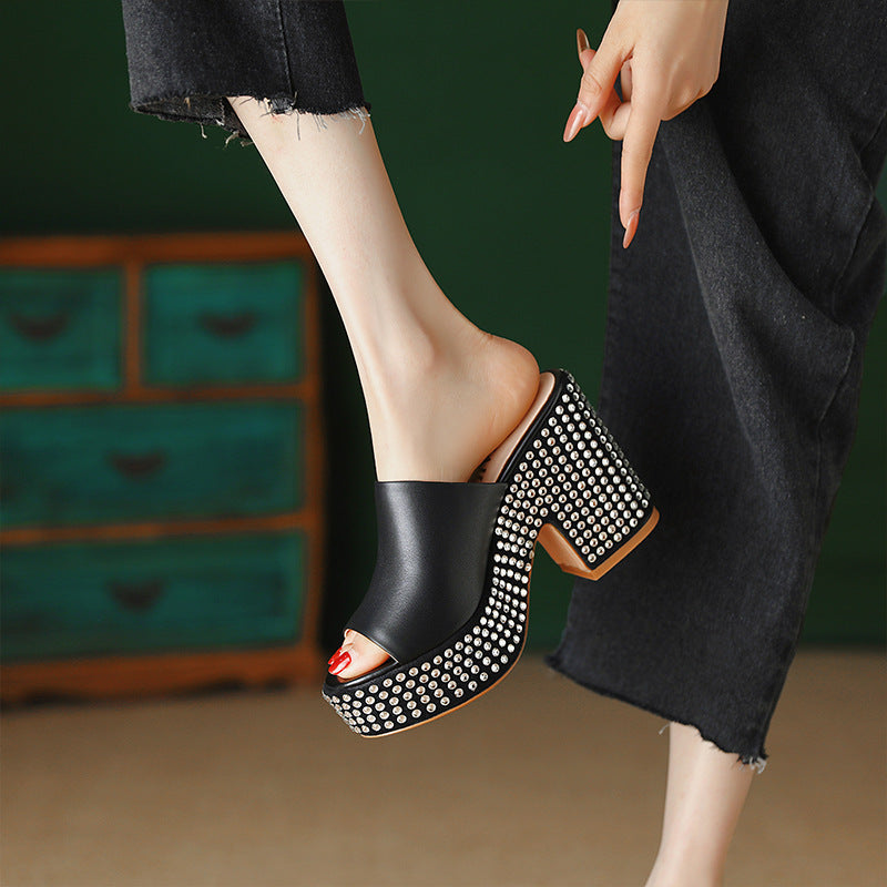 Women's Platform Sandals: High Heel Chunky Block Heels LONDYN UPBRINGING