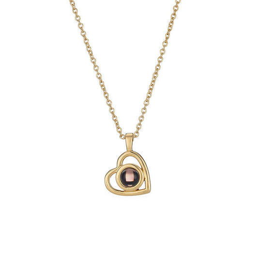 Personalized Nano Projection Necklace | Custom Photo & Color Jewelry Gift LONDYN UPBRINGING