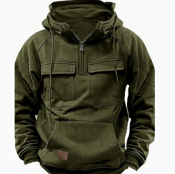 Men’s Zip-Up Hoodie – Casual Drawstring Sweatshirt with Pockets for Sports & Everyday Fashion LONDYN UPBRINGING