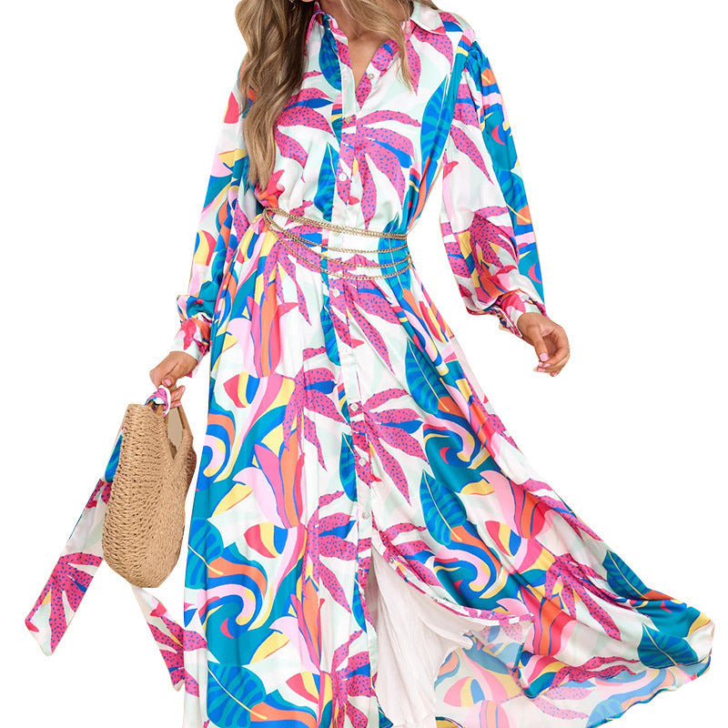 Women's Printed Polo Dresses: Long-Sleeved Styles LONDYN UPBRINGING