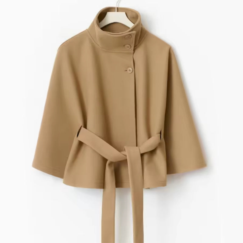 High-Neck Elegant Batwing Winter Coat LONDYN UPBRINGING