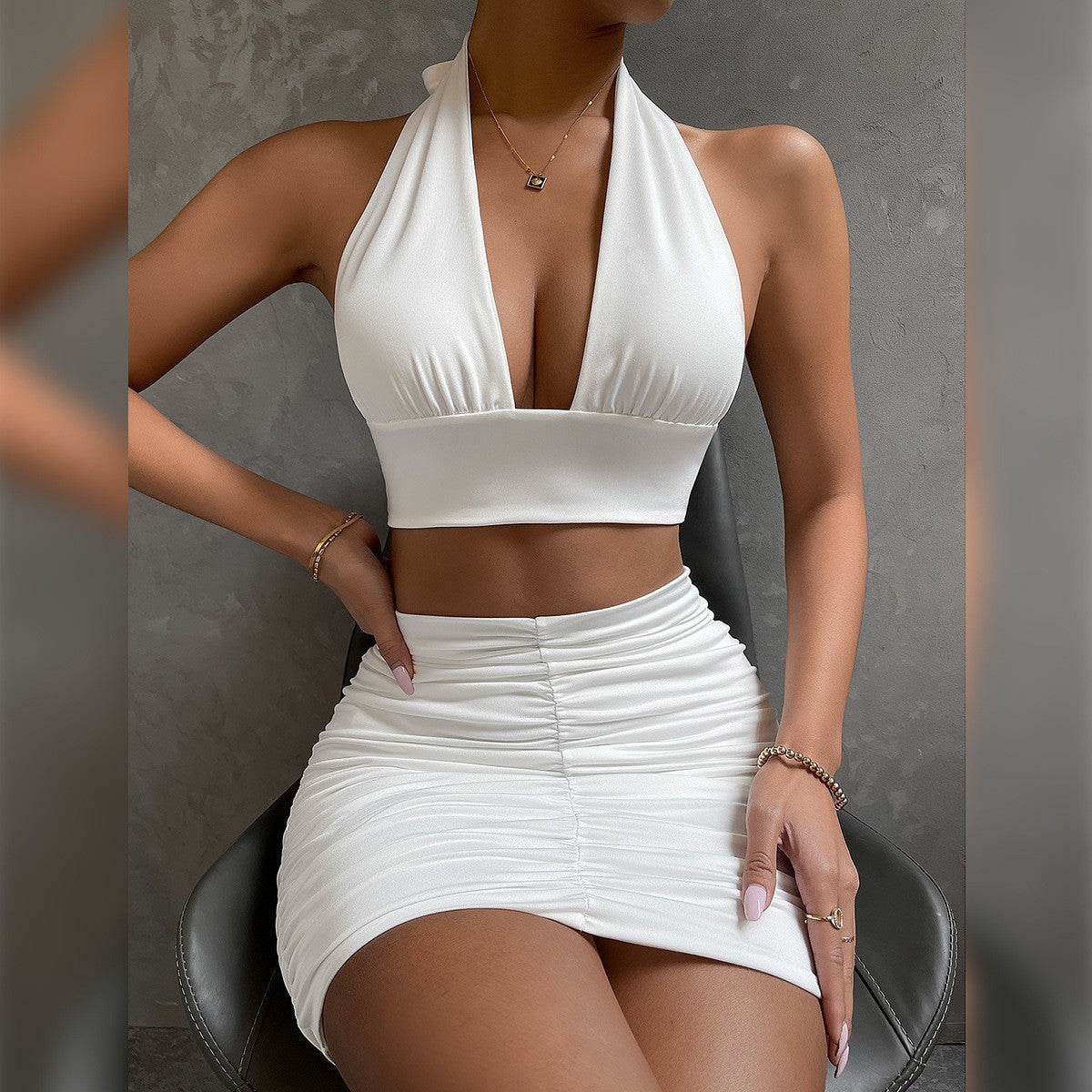 Sexy Suspender Satin Dress for Women | Elegant Slim Strap Backless Lace-Up A-Line LONDYN UPBRINGING