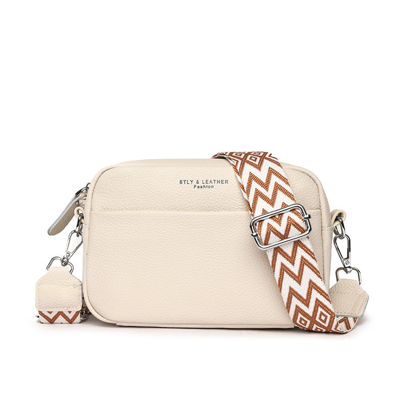 Women’s Fashion Crossbody Shoulder Bag – Cute Small Square Handbag with Rhombus Embroidery & Wide Strap LONDYN UPBRINGING