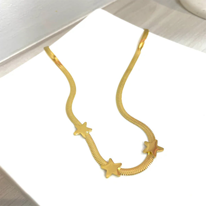 Edgy Stainless Steel Choker Necklace | Snake Chain & Blade Pendant Jewelry for Women LONDYN UPBRINGING