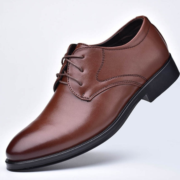 Men’s Black Pointed Toe Lace-Up Shoes – Casual Fashion Dress Footwear LONDYN UPBRINGING