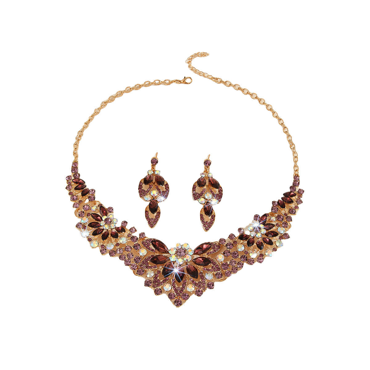 Luxury Statement Crystal Necklace & Earrings Set | High Profile Bridal/Formal Suite LONDYN UPBRINGING