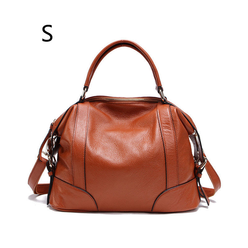 European & American Style Cowhide Leather Handbag for Women – Luxury Top Layer Genuine Leather Tote LONDYN UPBRINGING