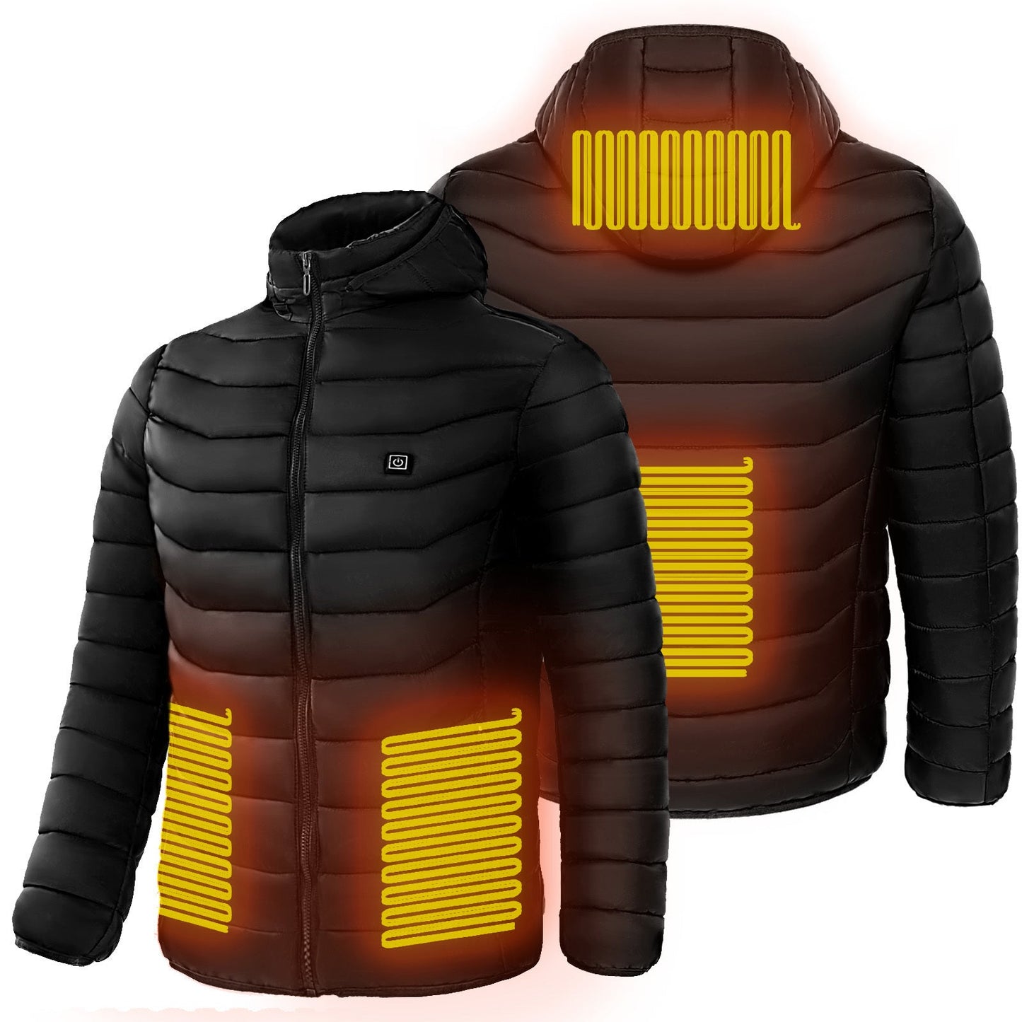 Men's Electric Heated Puffer Coat | 9-Zone | Insulated, Hooded Windbreaker LONDYN UPBRINGING
