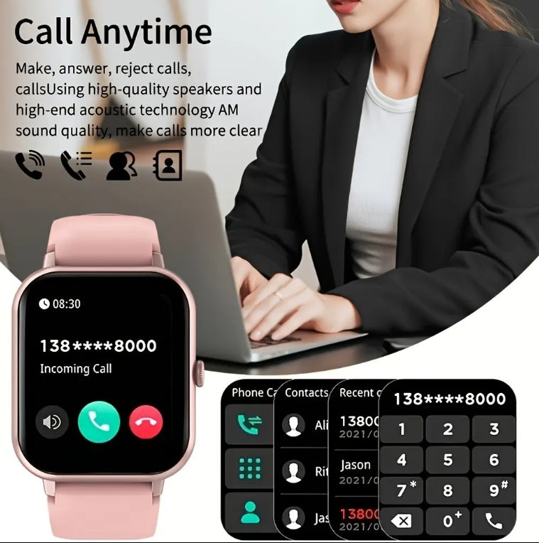 ZL54CJ Smartwatch – Square Bluetooth Call Fitness Tracker for Men & Women, Waterproof Sports Watch for iOS & Android LONDYN UPBRINGING