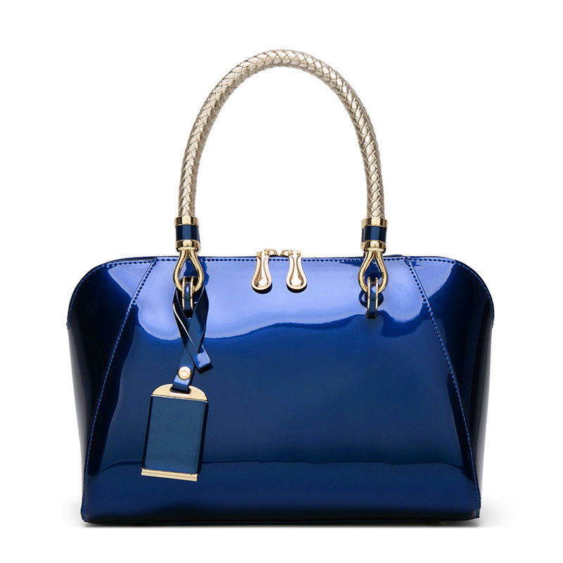 Shiny Patent Leather Handbag for Women – Fashion One-Shoulder & Crossbody Bag LONDYN UPBRINGING