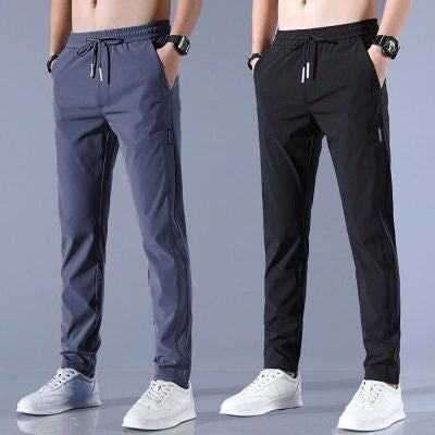 Men’s Korean Style Sweatpants – Thin Loose Straight Drawstring Casual Trousers LONDYN UPBRINGING