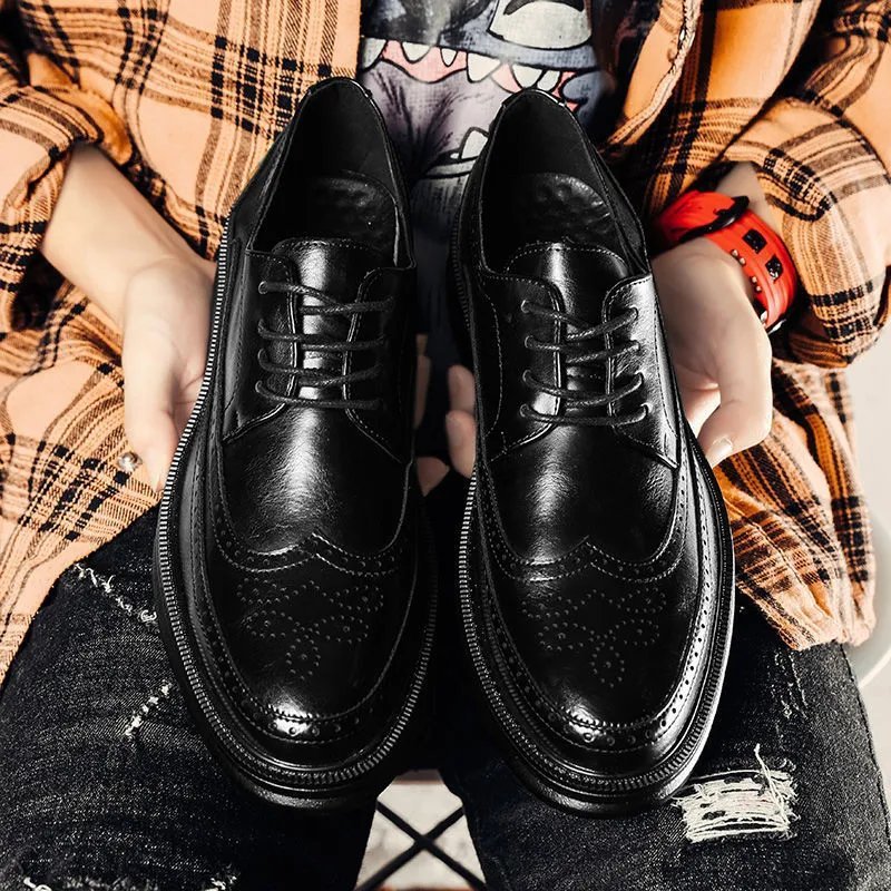 Men’s Business Casual Shoes – Korean Style British Dress Shoes for Trendy Professionals | Modern Office & Streetwear Fashion LONDYN UPBRINGING