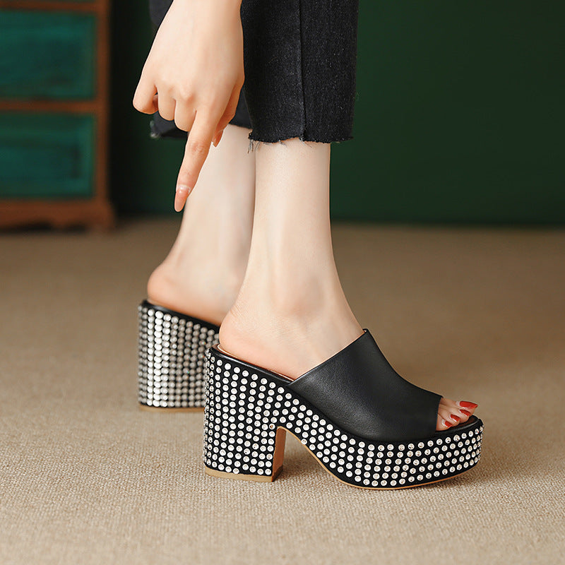 Women's Platform Sandals: High Heel Chunky Block Heels LONDYN UPBRINGING