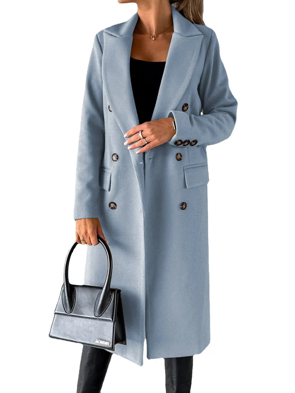Women's Double-Breasted Long Lapel Coat LONDYN UPBRINGING