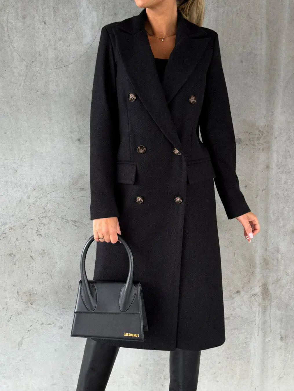 Women's Double-Breasted Long Lapel Coat LONDYN UPBRINGING