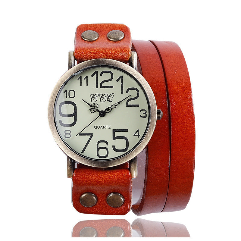 Retro Three-Circle Watch – Casual Vintage Style Wristwatch for Men & Women LONDYN UPBRINGING