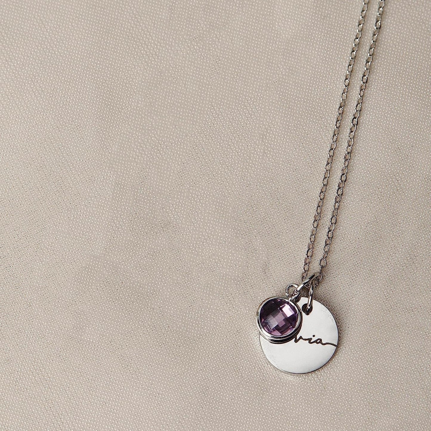 Personalized Birthstone Name Necklace | Custom Engraved Stackable Jewelry Gift LONDYN UPBRINGING