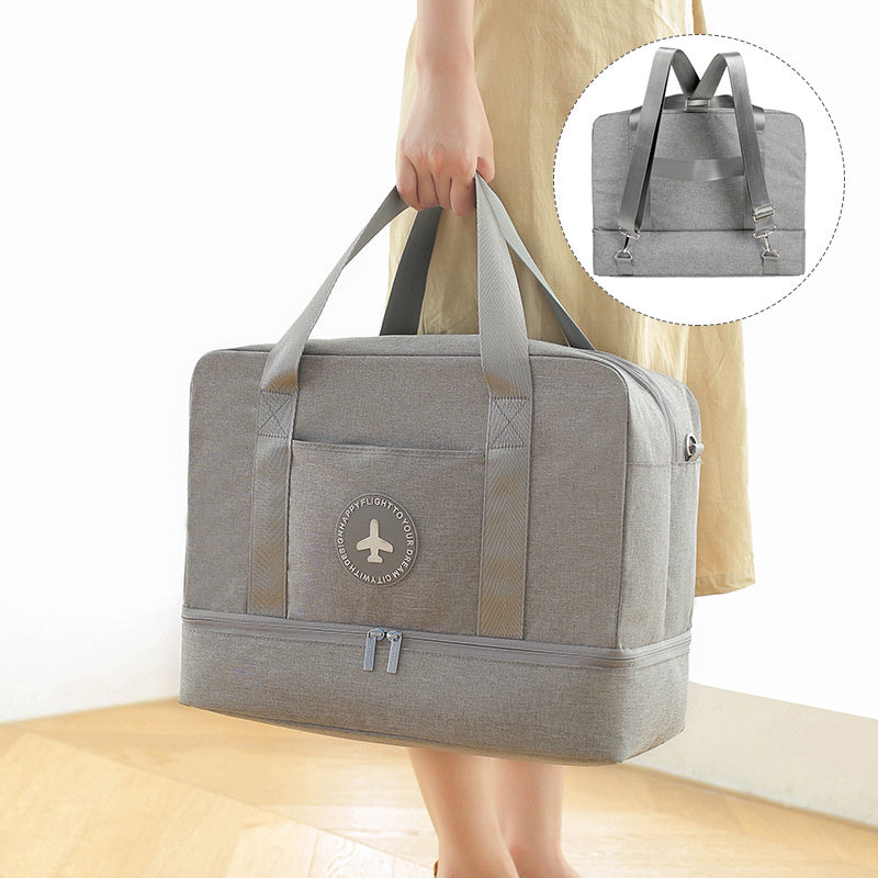 Dry and Wet Separation Travel Bag for Women – Large Capacity Fitness Duffle with Shoe Compartment & Storage Pouch LONDYN UPBRINGING