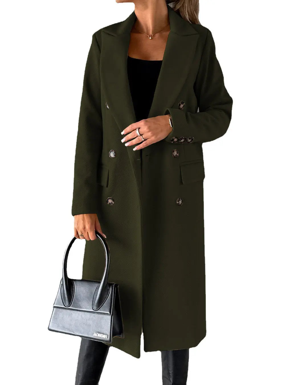 Women's Double-Breasted Long Lapel Coat LONDYN UPBRINGING