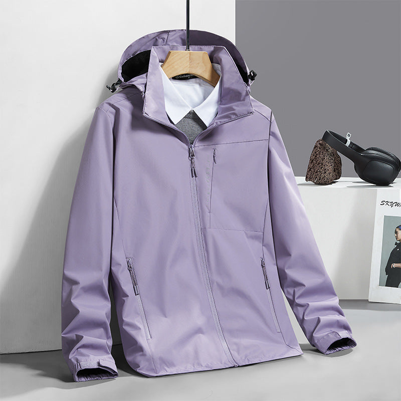 Unisex Lightweight Windbreaker Jacket - Single Layer, Waterproof Hiking & Outdoor Coat for Men & Women LONDYN UPBRINGING