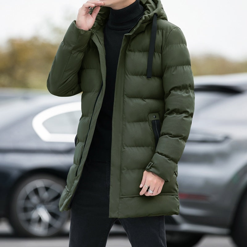 Men’s Long Hooded Winter Jacket – Warm Windproof Coat for Outdoor Fashion & Cold Weather Wear LONDYN UPBRINGING