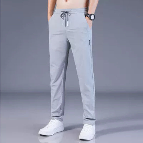 Men’s Korean Style Sweatpants – Thin Loose Straight Drawstring Casual Trousers LONDYN UPBRINGING