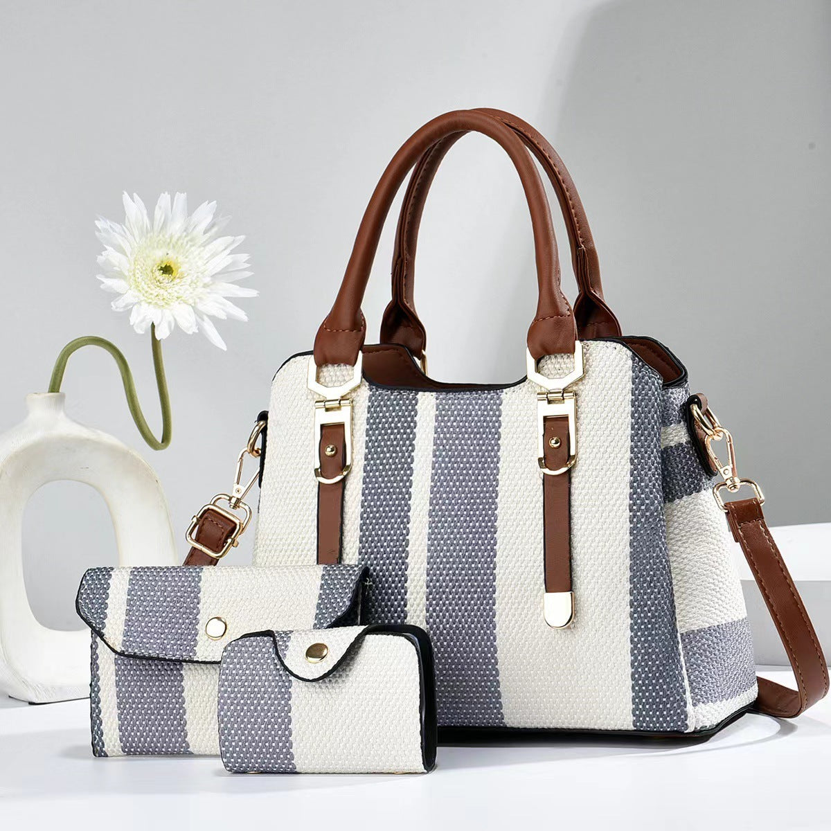 Crossbody Canvas Handbag for Women – Large Capacity Mother & Child Contrast Color Tote Bag LONDYN UPBRINGING