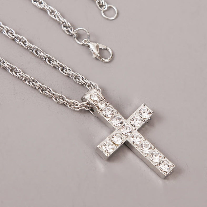Unisex Cross Chain Necklace | Heavy Rope Chain Punk Jewelry for Men & Women LONDYN UPBRINGING