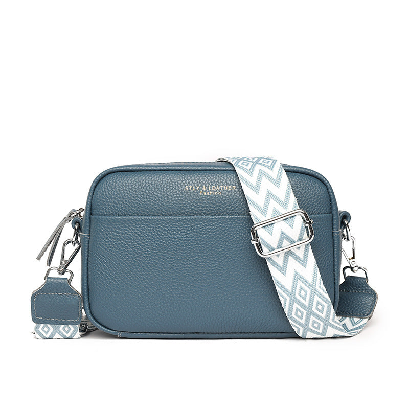 Women’s Fashion Crossbody Shoulder Bag – Cute Small Square Handbag with Rhombus Embroidery & Wide Strap LONDYN UPBRINGING