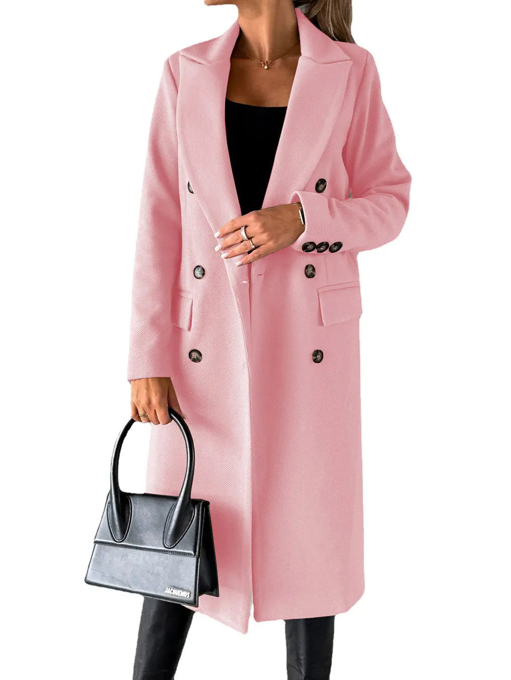 Women's Double-Breasted Long Lapel Coat LONDYN UPBRINGING