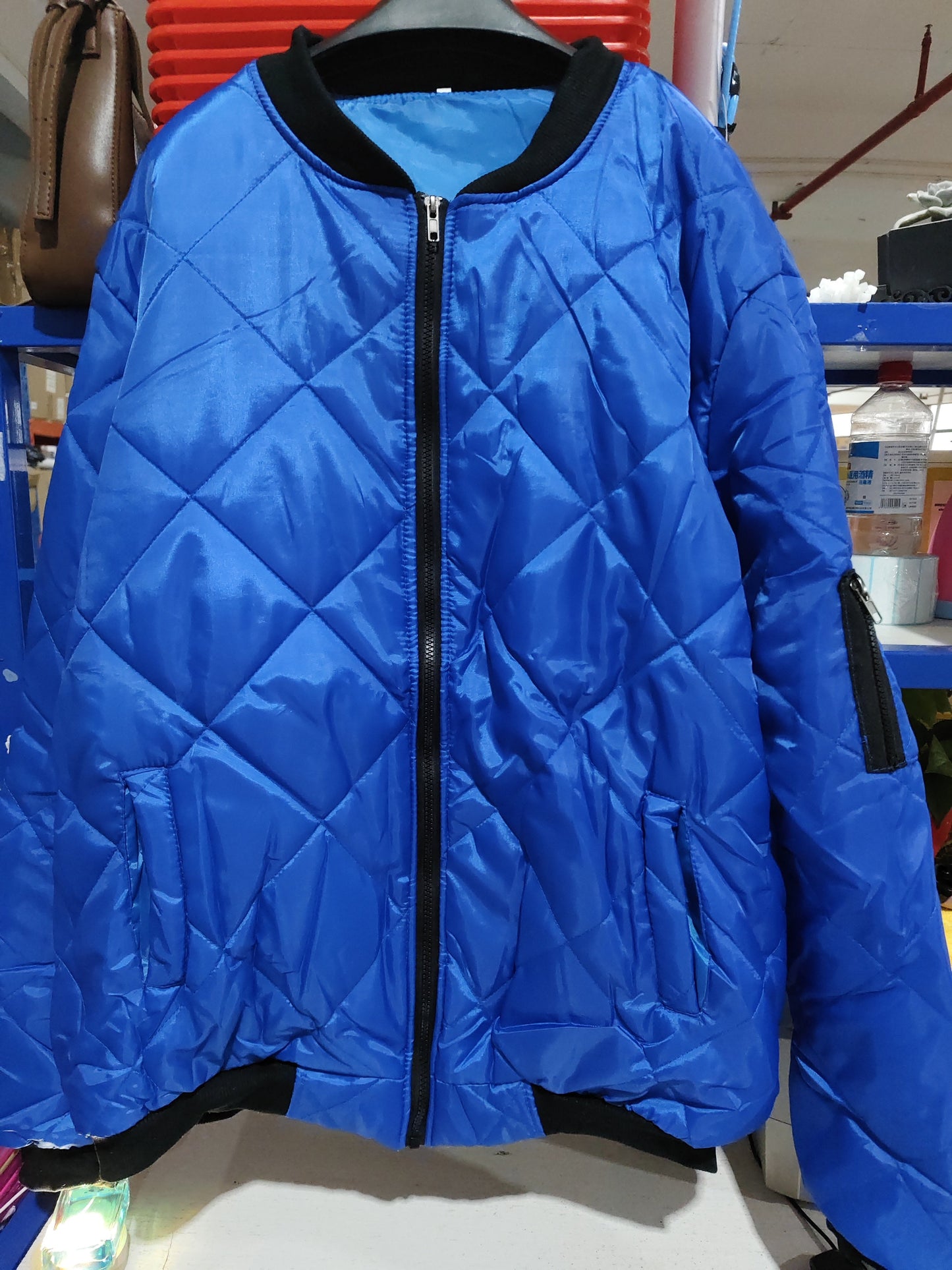 Solid Color Coat Winter Stand Collar Jacket For Men Fashion Rhombus Sewing Design Coat Casual Business Clothing LONDYN UPBRINGING