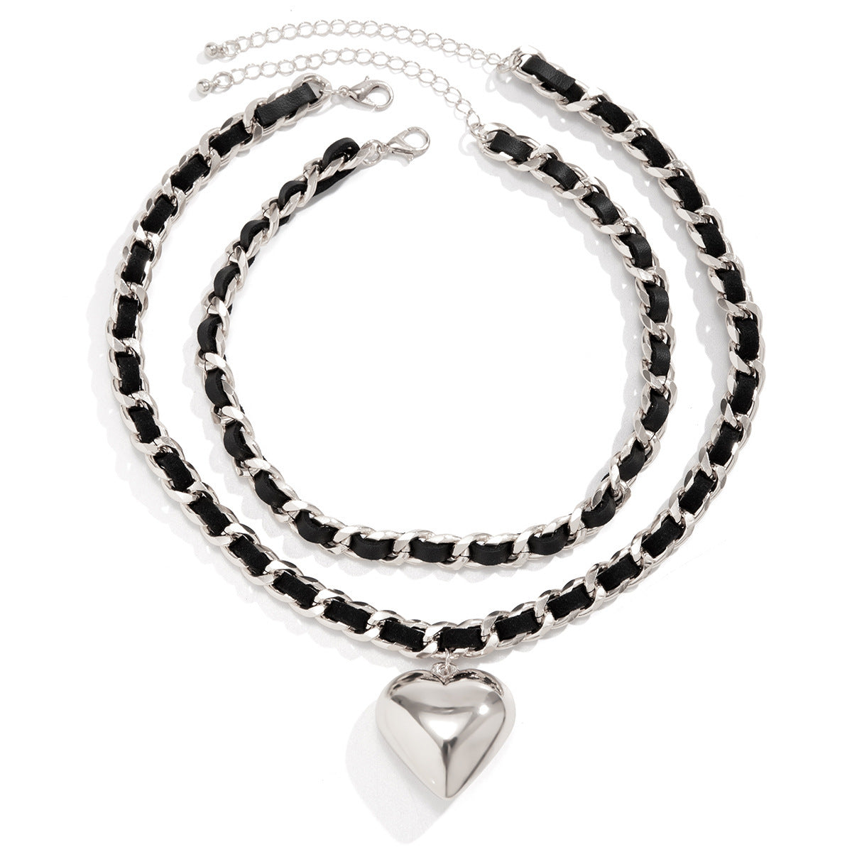 Big Love Double-layer Chains Design Necklace Women Street Punk Style Necklace Fashion Jewelry LONDYN UPBRINGING