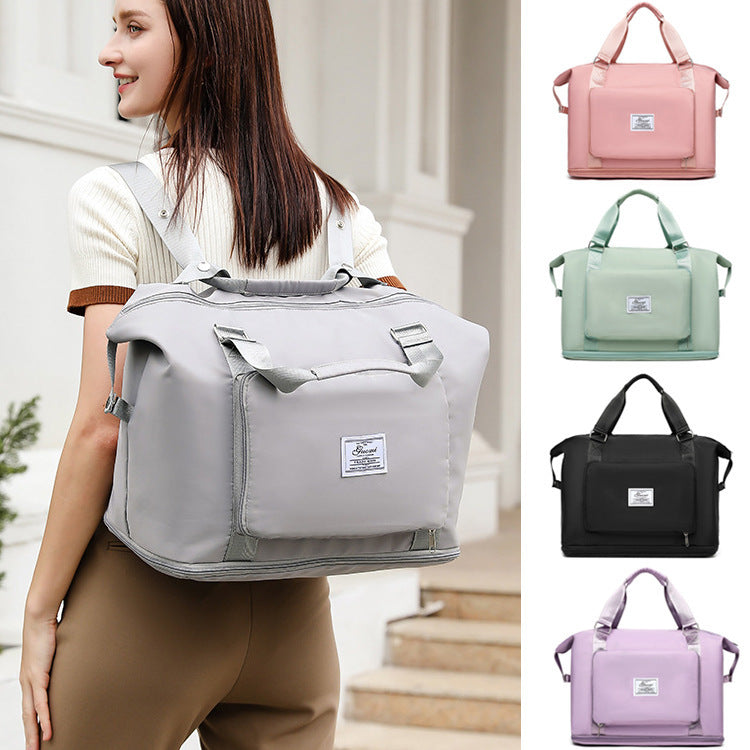Folding Travel Bag for Women – Lightweight Weekender, Gym, and Overnight Shoulder Handbag Backpack LONDYN UPBRINGING