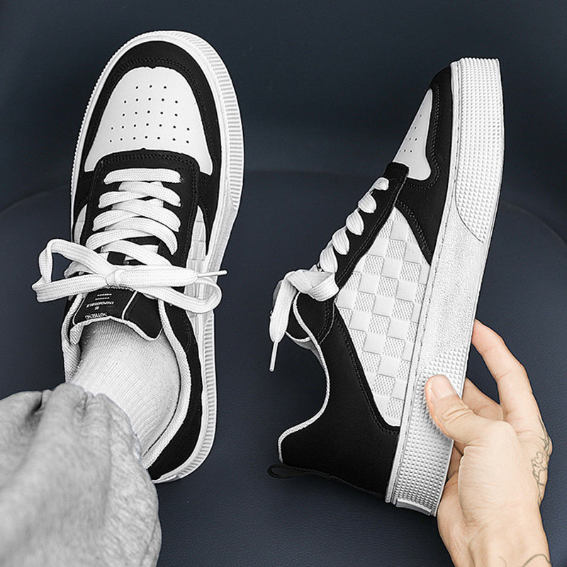 Men's Plaid Casual Sneakers | Breathable Lace-up Flats LONDYN UPBRINGING