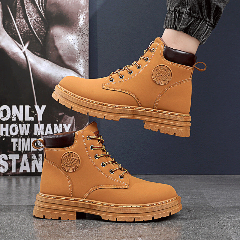 Men’s Winter Boots – Chunky Mid-Heel Fashion Ankle Boots for Style & Warmth LONDYN UPBRINGING