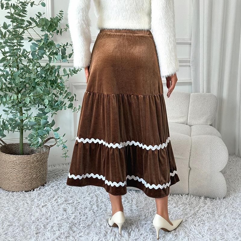 Women's Lace Midi Skirt | Elegant Mid-Length A-Line/Pencil Skirt LONDYN UPBRINGING