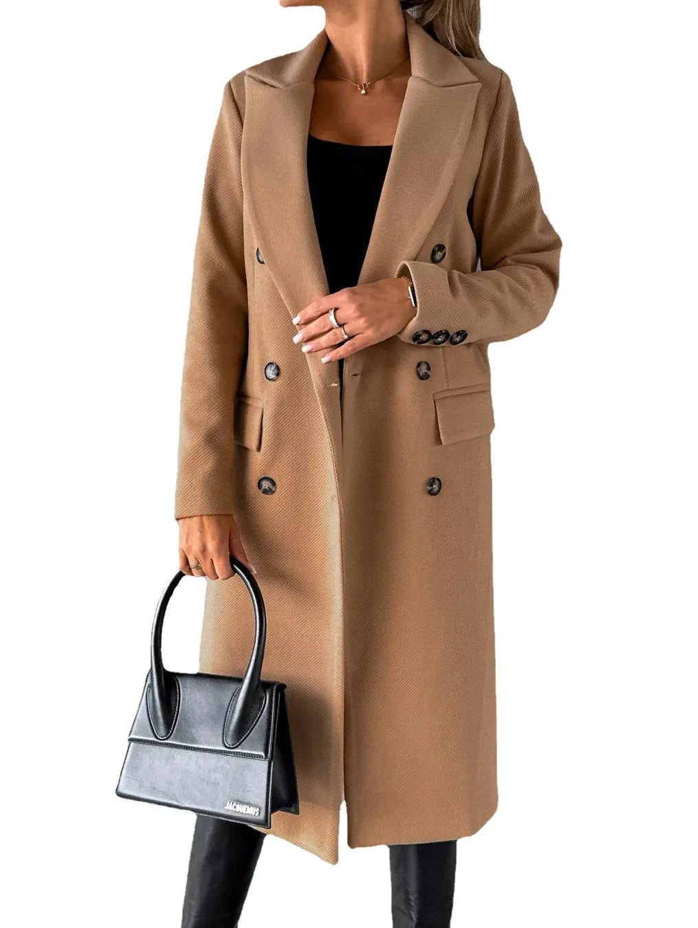 Women's Double-Breasted Long Lapel Coat LONDYN UPBRINGING