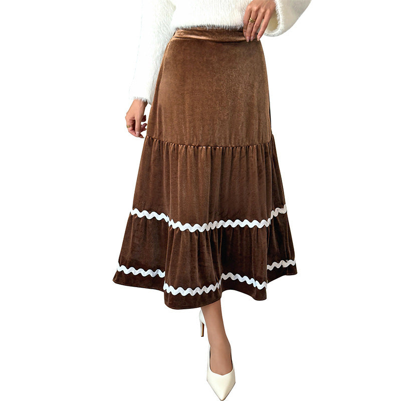 Women's Lace Midi Skirt | Elegant Mid-Length A-Line/Pencil Skirt LONDYN UPBRINGING