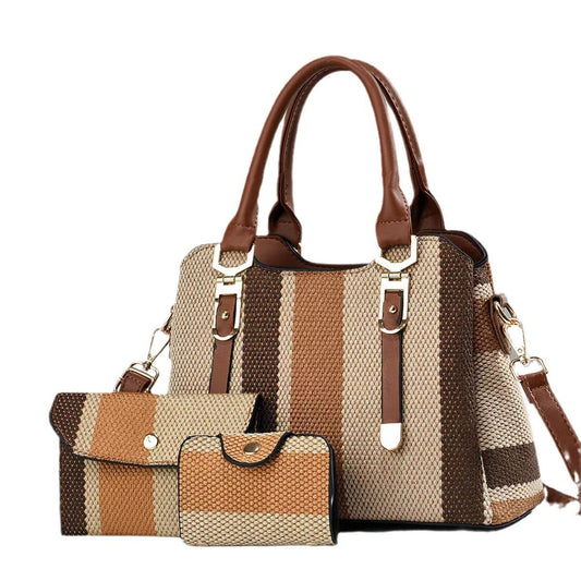 Crossbody Canvas Handbag for Women – Large Capacity Mother & Child Contrast Color Tote Bag LONDYN UPBRINGING