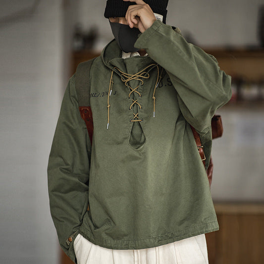Men’s Retro Military Windbreaker – Short Deck Jacket & Sweater Coat for Stylish Outdoor Casual Wear LONDYN UPBRINGING