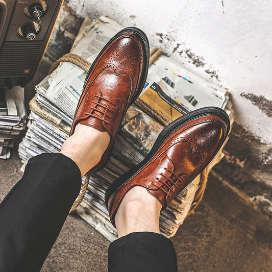 Men’s Business Casual Shoes – Korean Style British Dress Shoes for Trendy Professionals | Modern Office & Streetwear Fashion LONDYN UPBRINGING