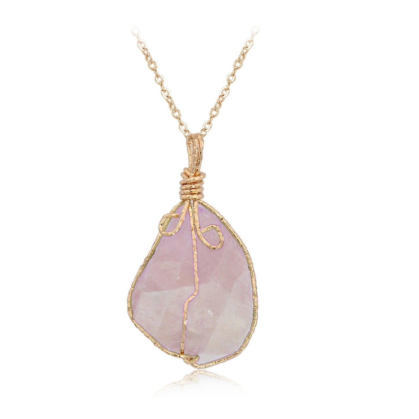 Natural Stone Pendant Necklace | Raw Irregular Crystal Rough Jewelry for Women LONDYN UPBRINGING
