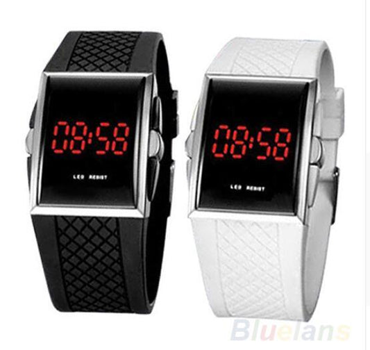 Unisex LED Digital Sports Watch – Black & White Casual Wristwatch with Date Display for Men & Women LONDYN UPBRINGING