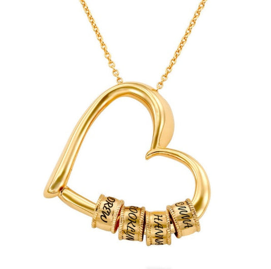 Personalized Heart Name Necklace | Custom Gold/Silver Jewelry Gift for Mom LONDYN UPBRINGING