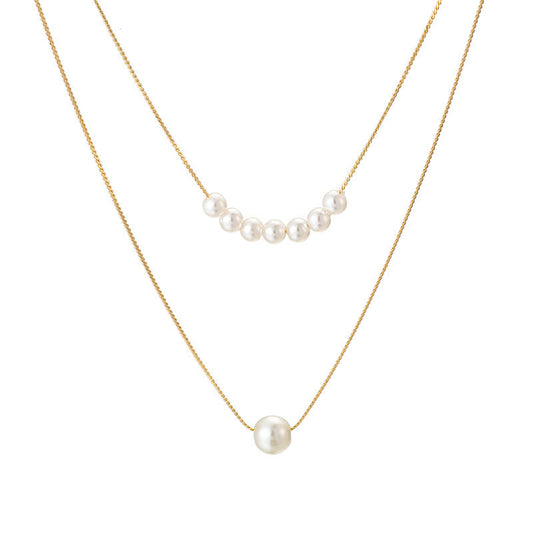 European & American Fashion Double Pearl Necklace | Women's Trendy Layered Jewelry LONDYN UPBRINGING