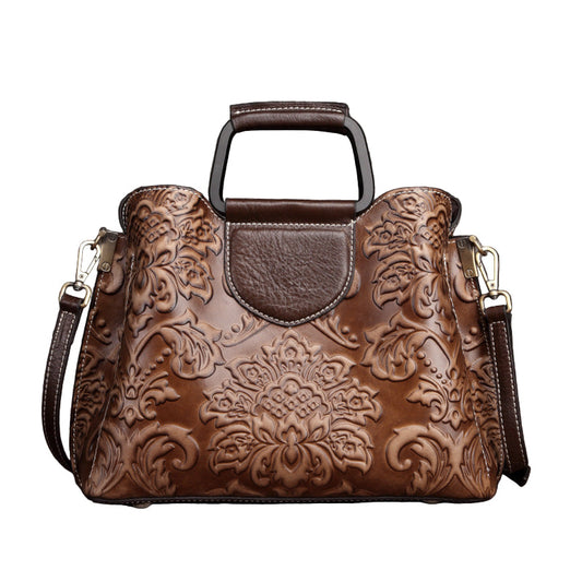 Genuine Leather Cowhide Handbag for Women – Fashion Messenger & Shoulder Bag LONDYN UPBRINGING