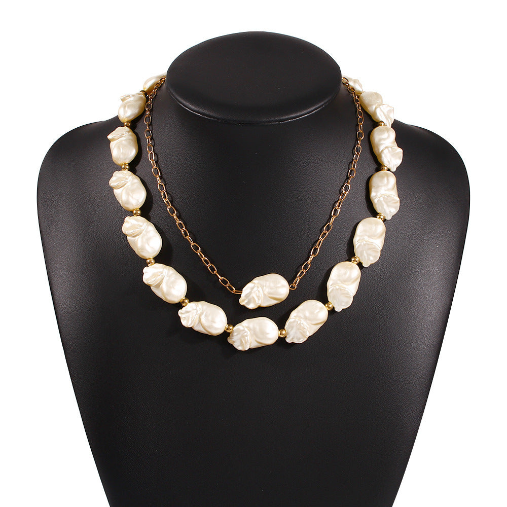 Holiday Style Irregular Pearl Necklace for Women | Unique Baroque Pearl Fashion Jewelry LONDYN UPBRINGING
